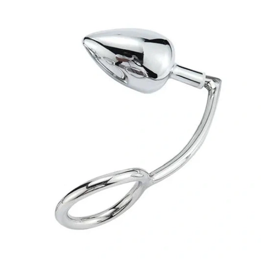 4663 Hook Steel DiscreetChoice Anal Stainless Set Cock with Ring 0821